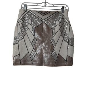 Express Size S Women's Sequin Mini Bodycon Stretch Pull On Skirt New With Tag